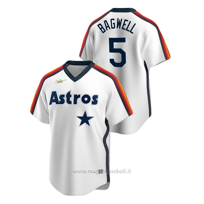 Maglia Baseball Uomo Houston Astros Jeff Bagwell Cooperstown Collection Primera Bianco